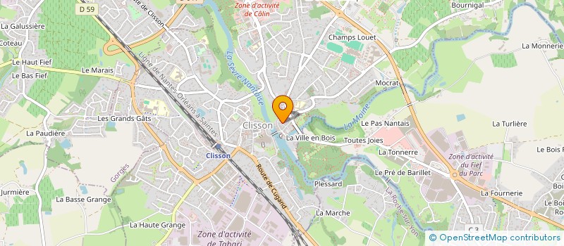 localisation de l'entreprise HBG  CLISSON