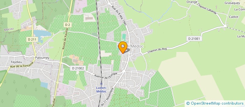 localisation de l'entreprise HBG INVEST  LUDON MEDOC