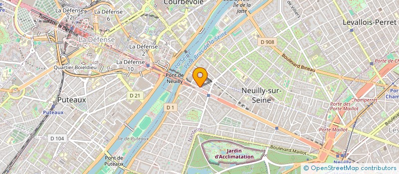 localisation de l'entreprise HBG TRANSPORT à NEUILLY-SUR-SEINE