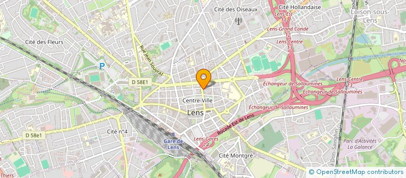 localisation de l'entreprise HBH TRANSACTION  LENS