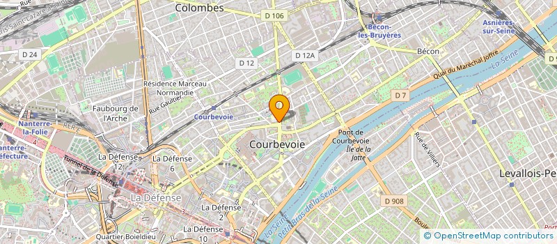 localisation de l'entreprise HBI CONSULTING à COURBEVOIE
