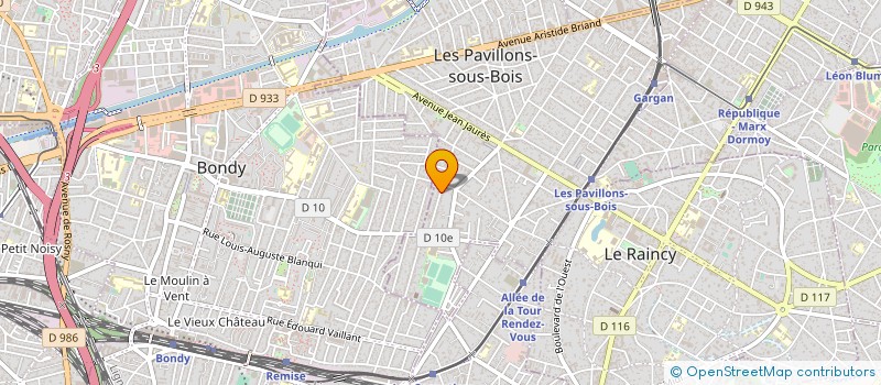 localisation de l'entreprise HBI PARIS à LES PAVILLONS-SOUS-BOIS