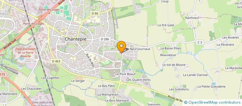 localisation de l'entreprise HBL  CHANTEPIE