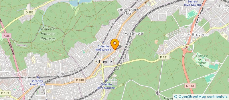 localisation de l'entreprise HBM à CHAVILLE