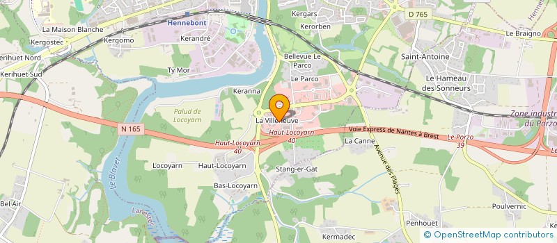 localisation de l'entreprise HBML  HENNEBONT