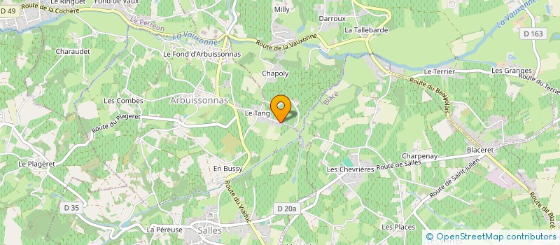 localisation de l'entreprise HBN & CO  SALLES-ARBUISSONNAS-BEAUJOLAIS