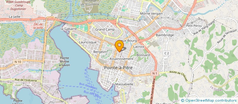 localisation de l'entreprise HBR à POINTE A PITRE