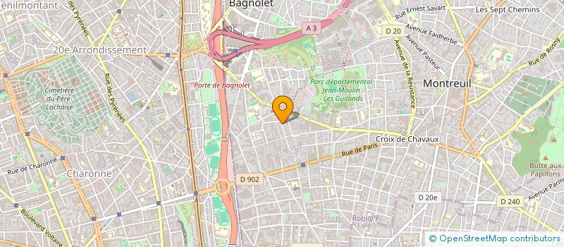 localisation de l'entreprise HBR à BAGNOLET