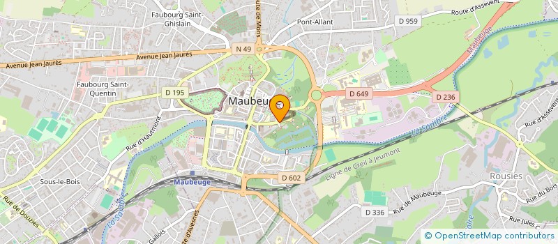 localisation de l'entreprise HBREN IMMO  MAUBEUGE