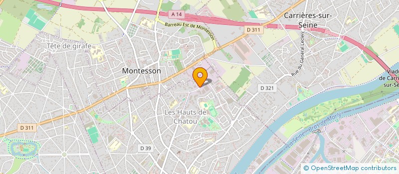 localisation de l'entreprise HBS  CHATOU