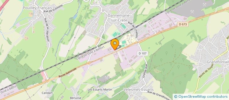 localisation de l'entreprise HBS  VELESMES-ESSARTS