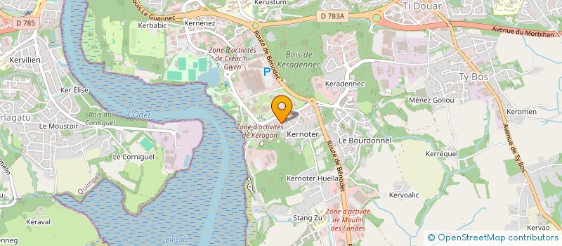 localisation de l'entreprise HBS FINANCES à QUIMPER