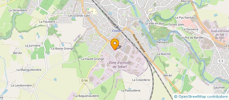 localisation de l'entreprise HBS L'HABITAT DU BON SENS à CLISSON