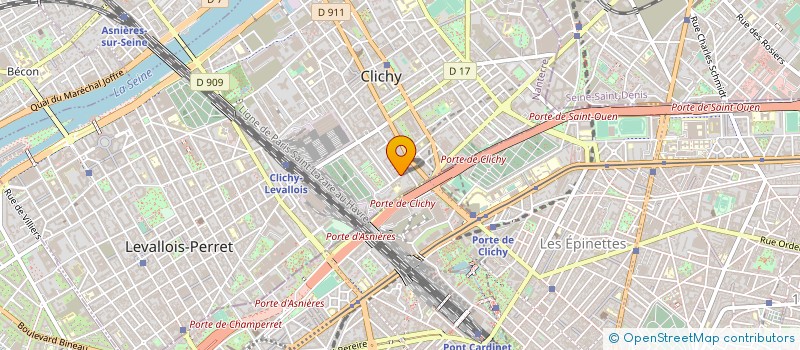 localisation de l'entreprise HBS SECURITE à CLICHY