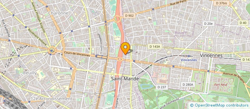 localisation de l'entreprise HBS TRANSPORT  PARIS 20