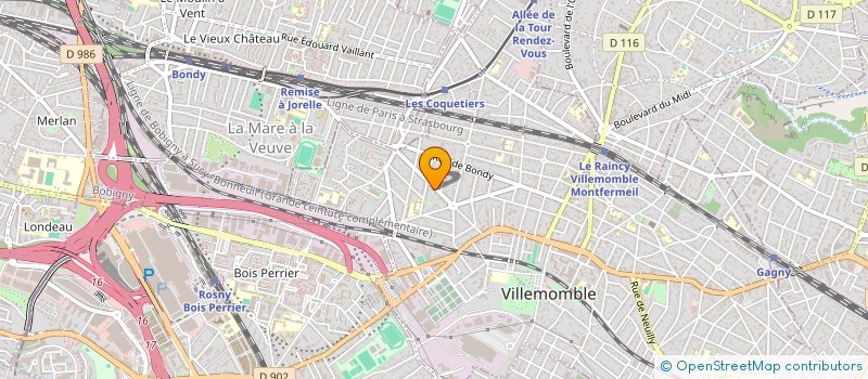 localisation de l'entreprise HBSM  VILLEMOMBLE