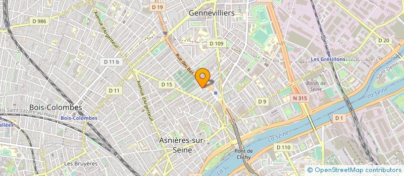 localisation de l'entreprise HBTP FRANCE à ASNIERES-SUR-SEINE