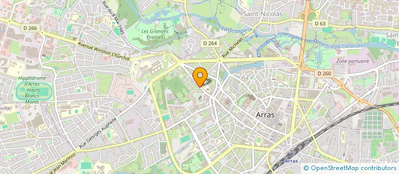 localisation de l'entreprise HBTT à ARRAS