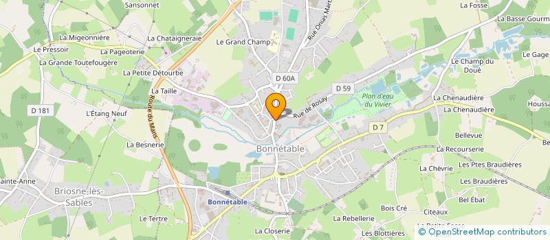 localisation de l'entreprise HC COIFFURE à BONNETABLE