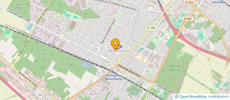 localisation de l'entreprise HC IMMOBILIER  BEAUCHAMP