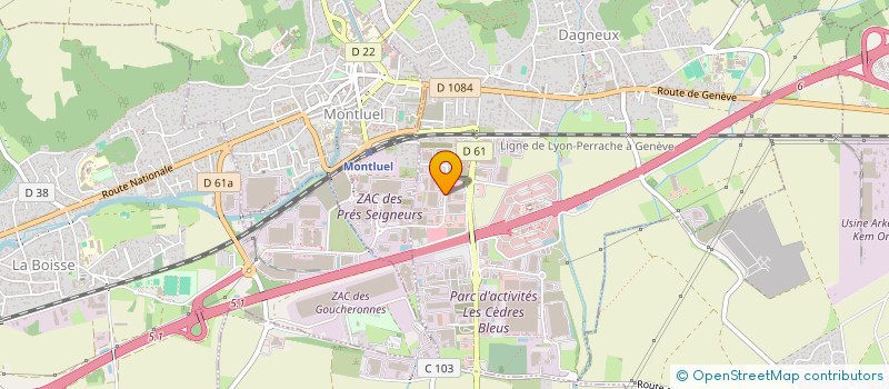 localisation de l'entreprise HC IMMOBILIER  DAGNEUX