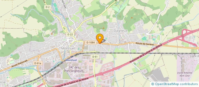 localisation de l'entreprise HC LOISIRS  DAGNEUX