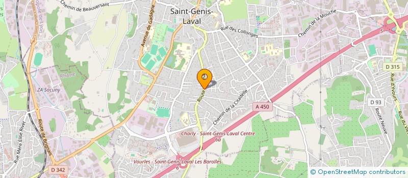 localisation de l'entreprise HC.PRESTATIONS à SAINT-GENIS-LAVAL