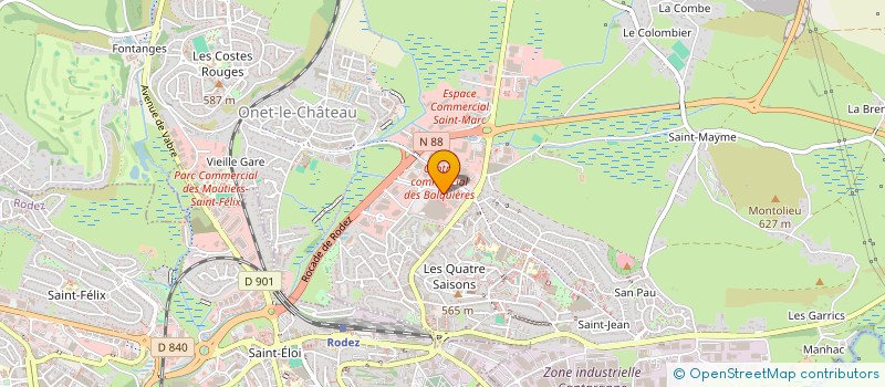 localisation de l'entreprise HC RODEZ  ONET-LE-CHATEAU