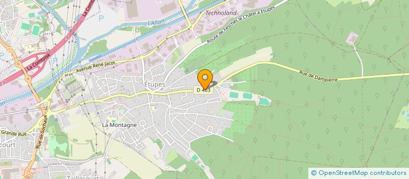 localisation de l'entreprise HCA à ETUPES