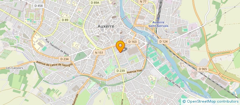localisation de l'entreprise HCC à AUXERRE