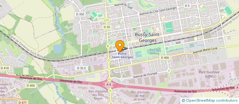 localisation de l'entreprise HCE-SANTE  BUSSY-SAINT-GEORGES