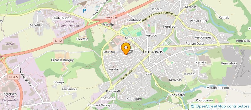 localisation de l'entreprise HCG KINESITHERAPIE  GUIPAVAS