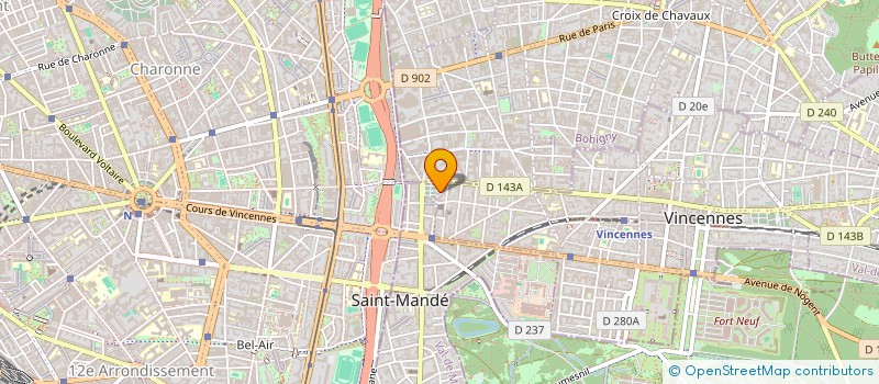 localisation de l'entreprise HCI  VINCENNES