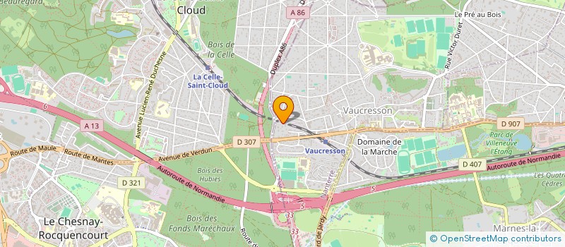 localisation de l'entreprise HCJ INVEST à VAUCRESSON