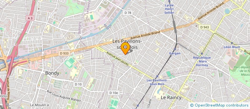 localisation de l'entreprise HCK EVENTS à LES PAVILLONS-SOUS-BOIS