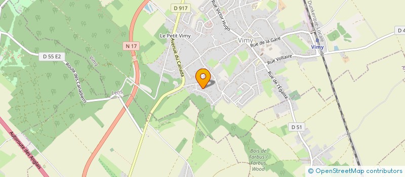 localisation de l'entreprise HCS IMMOBILIER à VIMY