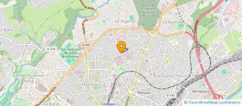 localisation de l'entreprise HCS PARTENAIRES à LIMOGES