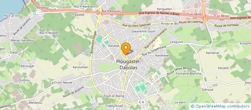 localisation de l'entreprise HCSL à PLOUGASTEL-DAOULAS