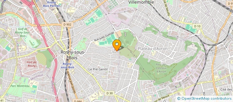 localisation de l'entreprise HCTSERVICES à ROSNY-SOUS-BOIS