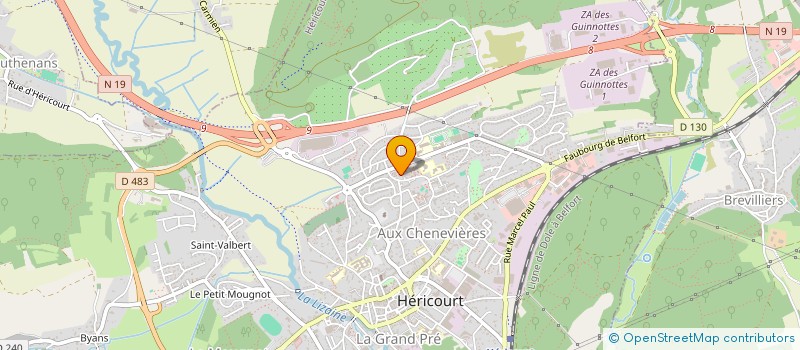 localisation de l'entreprise HCVC  HERICOURT