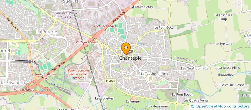 localisation de l'entreprise HCZ COUVERTURE  CHATEAUGIRON