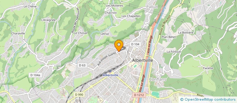 localisation de l'entreprise HD CONCEPT ARCHITECTURE à ALBERTVILLE