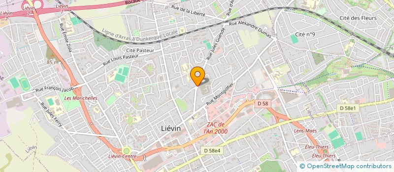 localisation de l'entreprise HD COUVERTURE à LIEVIN