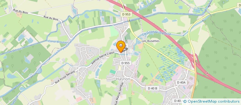 localisation de l'entreprise HD COUVERTURE  HASNON