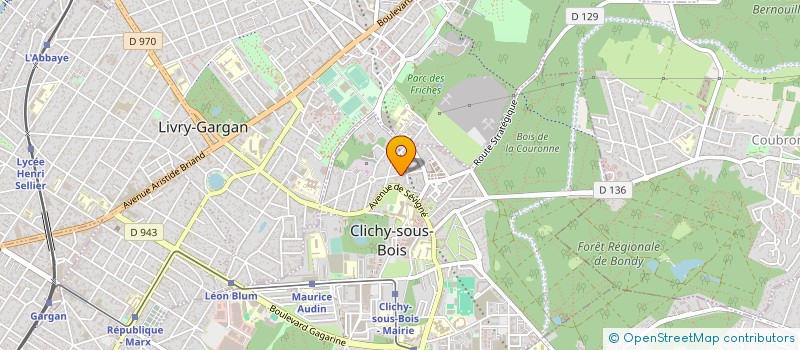 localisation de l'entreprise HD COUVERTURE à CLICHY-SOUS-BOIS