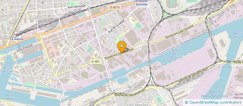 localisation de l'entreprise HD FORMATION à LE HAVRE