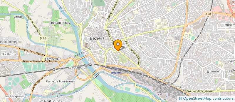 localisation de l'entreprise HD IMMO  BEZIERS