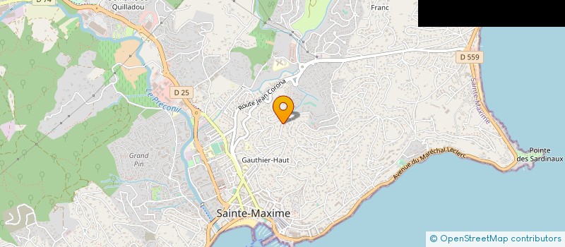localisation de l'entreprise HD IMMOBILIER à SAINTE-MAXIME