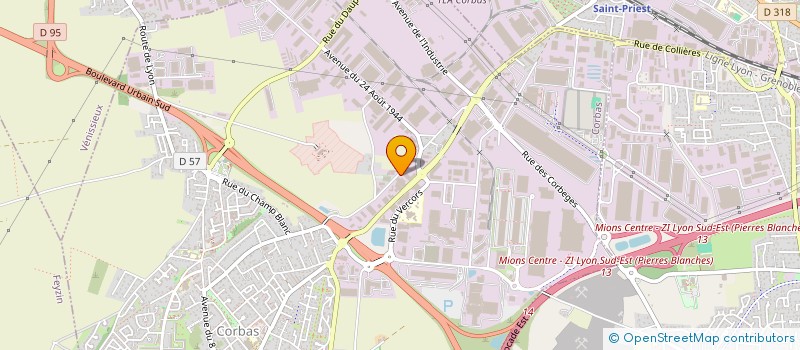 localisation de l'entreprise HD INDUSTRIE à CORBAS