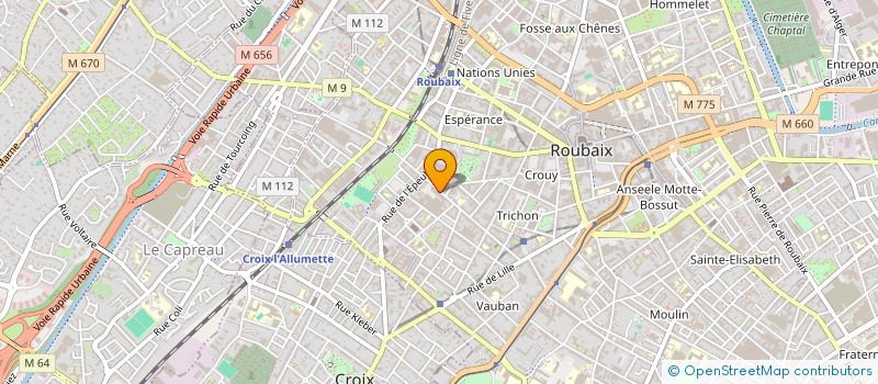 localisation de l'entreprise HD MARKETING à ROUBAIX